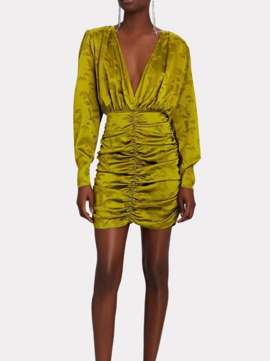 Romy Kobo Michelle Rouched Jacquard Dress